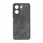 قاب طرح چرم Cartier محافظ لنزدار Xiaomi Redmi 13C / Poco C65 - خاکستری