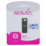 فلش مموری Save it USB2.0 مدل Sky ظرفیت 8GB - خاکستری (گارانتی مادام العمر آی تین)