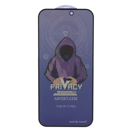 محافظ صفحه نمایش شیشه ای Full Cover Mietubl Anti Static Privacy مدل Apple iPhone 17 Pro
