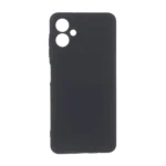 قاب سوزنی دکمه رنگی محافظ لنزدار Samsung Galaxy A06 - مشکی