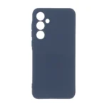 قاب سوزنی دکمه رنگی محافظ لنزدار Samsung Galaxy A55 - سرمه ای