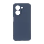 قاب سوزنی دکمه رنگی محافظ لنزدار Xiaomi Redmi A5 / Poco C71 - سرمه ای