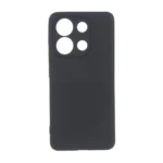 قاب سوزنی دکمه رنگی محافظ لنزدار Xiaomi Redmi Note 13 4G - مشکی