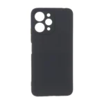 قاب سوزنی دکمه رنگی محافظ لنزدار Xiaomi Redmi 12 / Poco M6 Pro 5G - مشکی