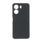 قاب سوزنی دکمه رنگی محافظ لنزدار Xiaomi Redmi 13C / Poco C65 - مشکی