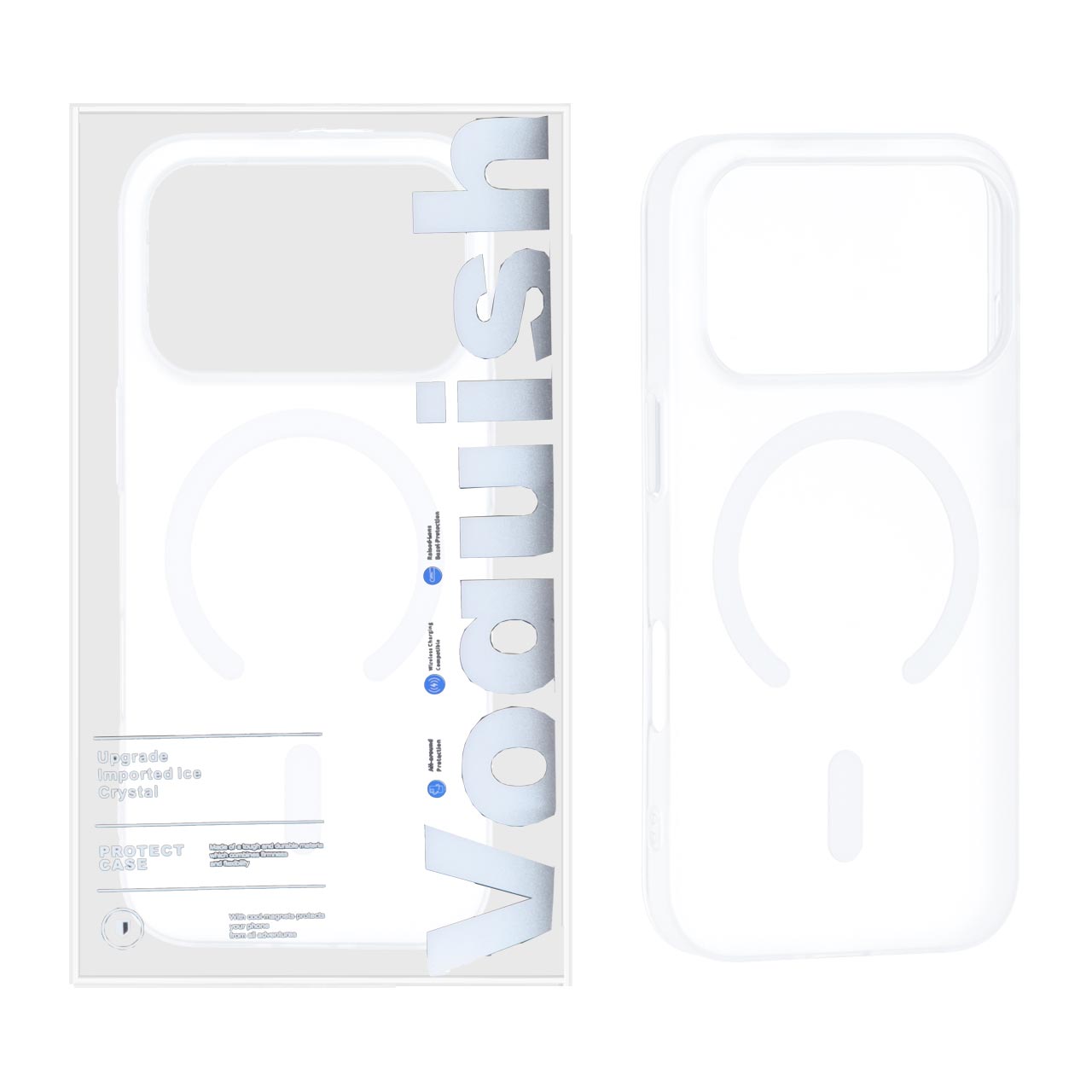 4650084 قاب اورجینال Vawi مات لنز برجسته MagSafe مدل Apple iPhone 18 Pro - سفید (پک دار) - تصویر 1