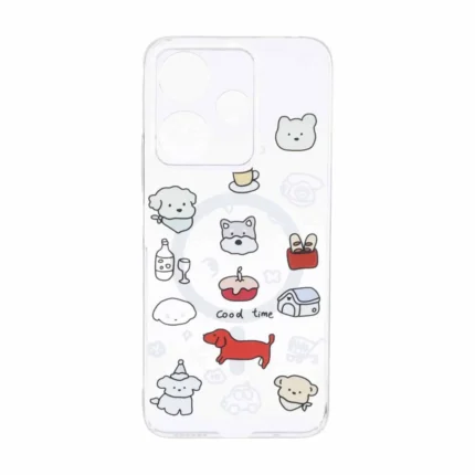 قاب Cute کریستالی طرح مگ سیف محافظ لنزدار Xiaomi Redmi 13X / Redmi 13 4G / Poco M6 4G - کد 6