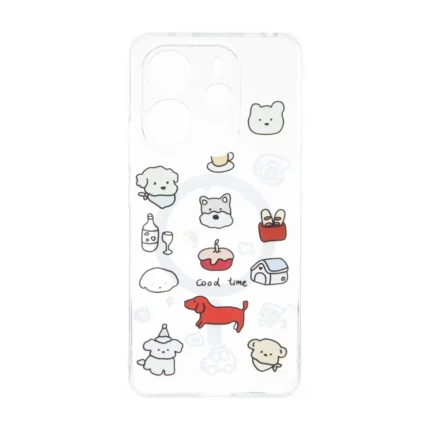 قاب Cute کریستالی طرح مگ سیف محافظ لنزدار Xiaomi Redmi Note 14 4G - کد 82