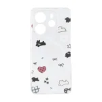 قاب Cute کریستالی طرح مگ سیف محافظ لنزدار Xiaomi Redmi Note 14 4G - کد 90
