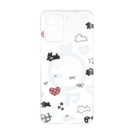 قاب Cute کریستالی طرح مگ سیف محافظ لنزدار Xiaomi Redmi Note 10 4G / Redmi Note 10S / Poco M5S - کد 117