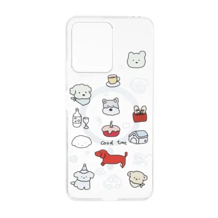 قاب Cute کریستالی طرح مگ سیف Xiaomi Redmi 13C / Poco C65 - کد 438