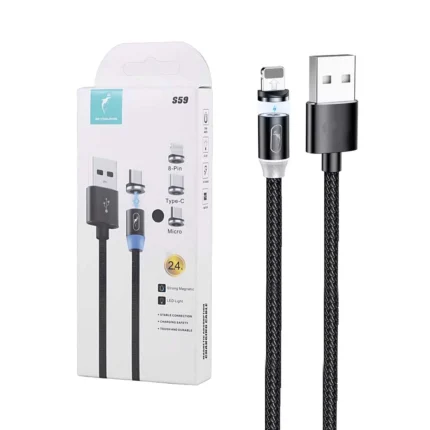 کابل شارژ فست مگنتی آیفون Sky Dolphin مدل S59 - مشکی - TCO