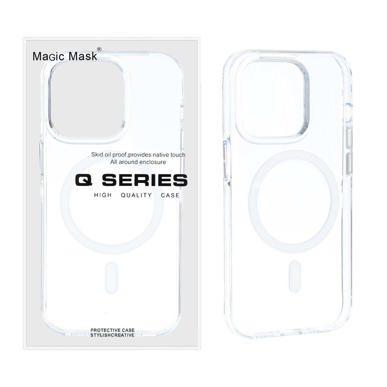 4652994 قاب اورجینال Magic Mask پشت سخت شفاف MagSafe مدل Apple iPhone 14 Pro (پک دار) - تصویر 1