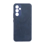 قاب طرح چرم جاکارتی محافظ لنزدار Samsung Galaxy A54 - سرمه ای