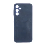 قاب طرح چرم جاکارتی محافظ لنزدار Samsung Galaxy A15 - سرمه ای