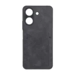 قاب طرح چرم جاکارتی محافظ لنزدار Xiaomi Redmi 13C / Poco C65 - مشکی