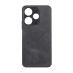 قاب طرح چرم جاکارتی محافظ لنزدار Xiaomi Redmi 13X / Redmi 13 4G / Poco M6 4G - مشکی