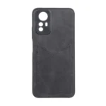 قاب طرح چرم جاکارتی محافظ لنزدار Xiaomi Redmi Note 12S - مشکی
