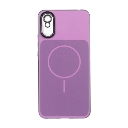 قاب مستطیلی طرح مگ سیف لنز شفاف Xiaomi Redmi 9A / Redmi 9A Sport / Redmi 9AT - ارغوانی