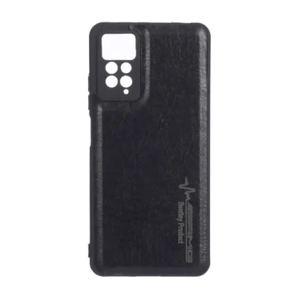 قاب طرح چرم AMG محافظ لنزدار Xiaomi Redmi Note 12 Pro 4G / Redmi Note 11 Pro - مشکی