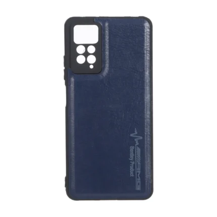 قاب طرح چرم AMG محافظ لنزدار Xiaomi Redmi Note 12 Pro 4G / Redmi Note 11 Pro - سرمه ای