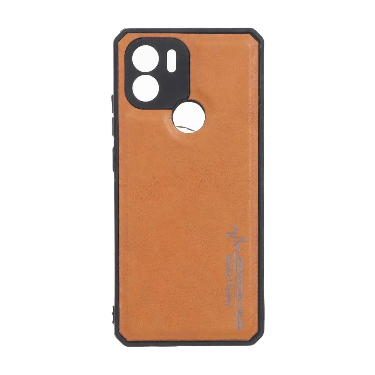 4655382 قاب طرح چرم AMG محافظ لنزدار Xiaomi Redmi A1 Plus / Redmi A2 Plus - عسلی - تصویر 1