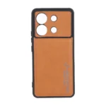 قاب طرح چرم AMG محافظ لنزدار Xiaomi Redmi Note 13 Pro 5G / Poco X6 5G - عسلی