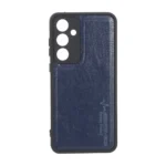 قاب طرح چرم AMG محافظ لنزدار Samsung Galaxy A55 - سرمه ای
