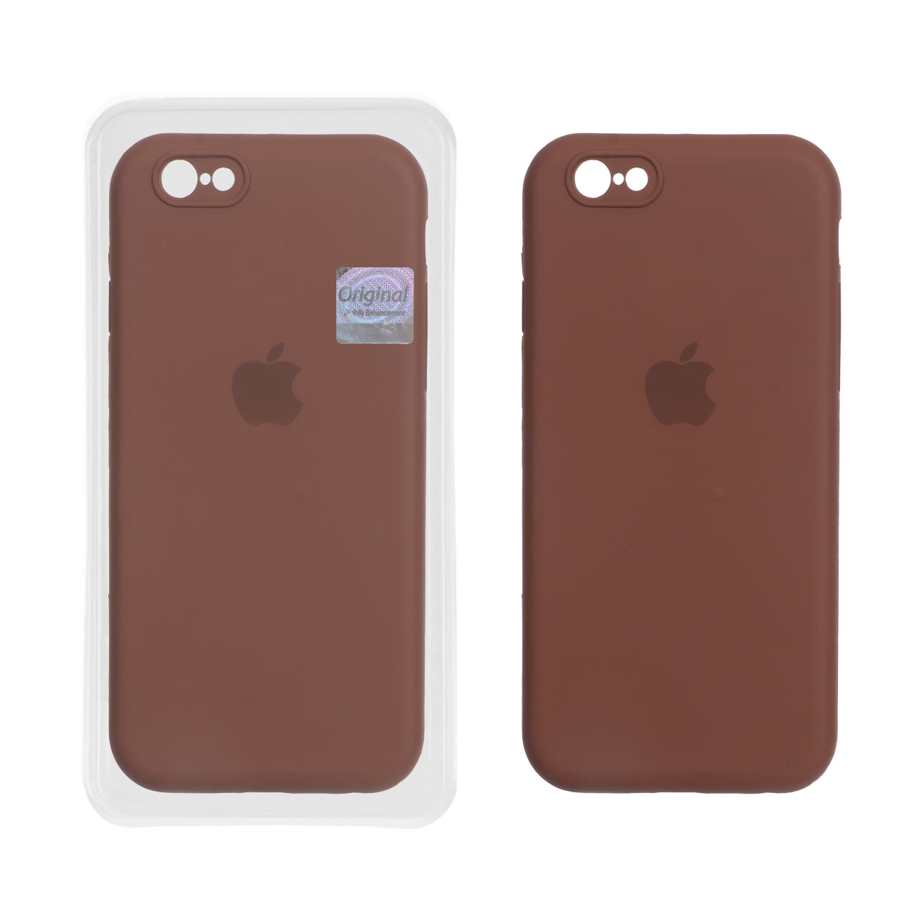 4657380 قاب سیلیکونی پاک کنی اورجینال Master Quality مدل Apple iPhone 6 / iPhone 6s - قهوه ای (پک دار) - تصویر 1