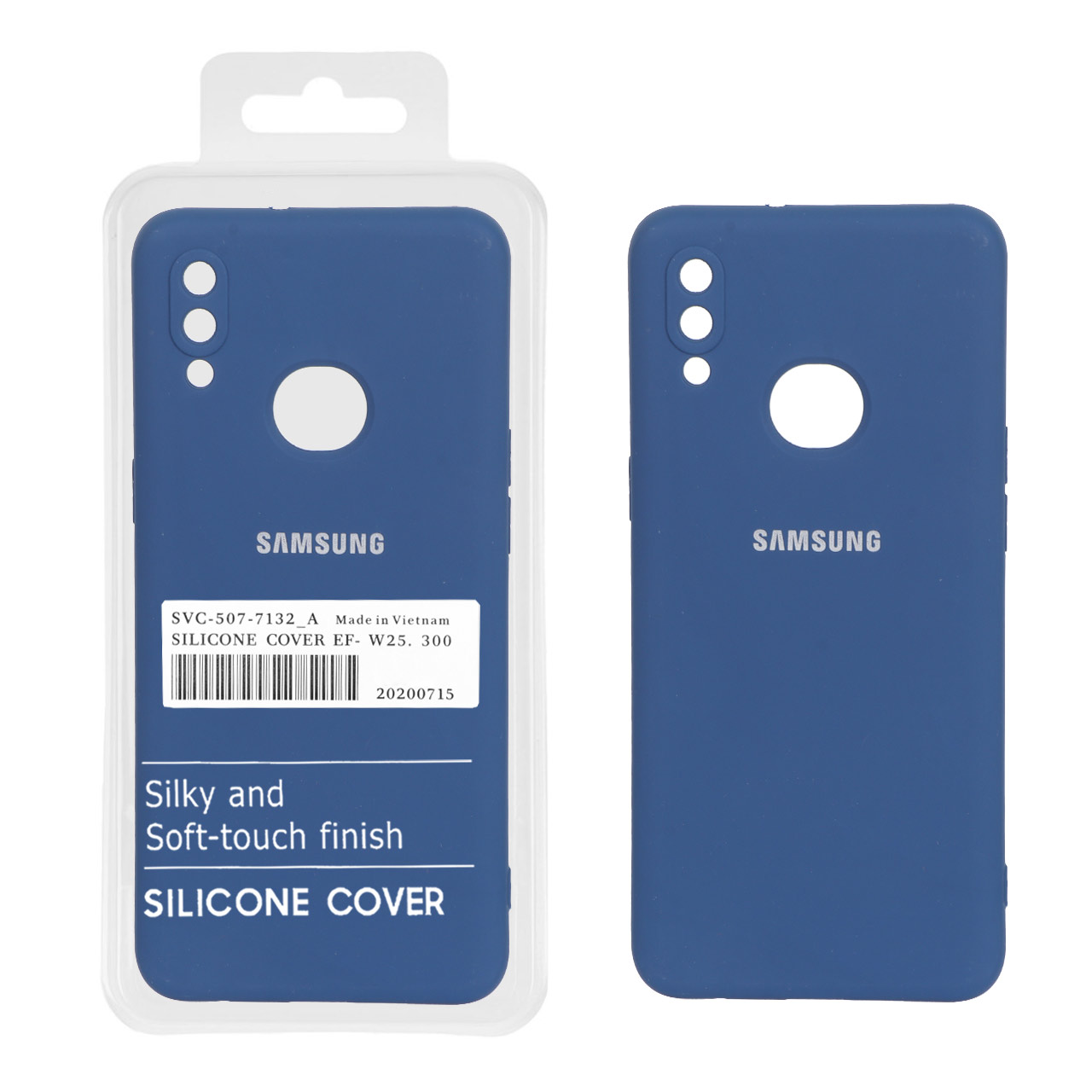 4657770 قاب نیو سیلیکون محافظ لنزدار RFF مدل Samsung Galaxy A10s - آبی تیره (پک دار) - تصویر 1