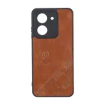 قاب طرح چرم Cartier محافظ لنزدار Xiaomi Redmi A5 / Poco C71 - قهوه ای