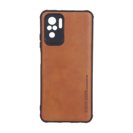 قاب طرح چرم Xlevel مدل Xiaomi Redmi Note 10 4G / Redmi Note 10S / Poco M5S - عسلی