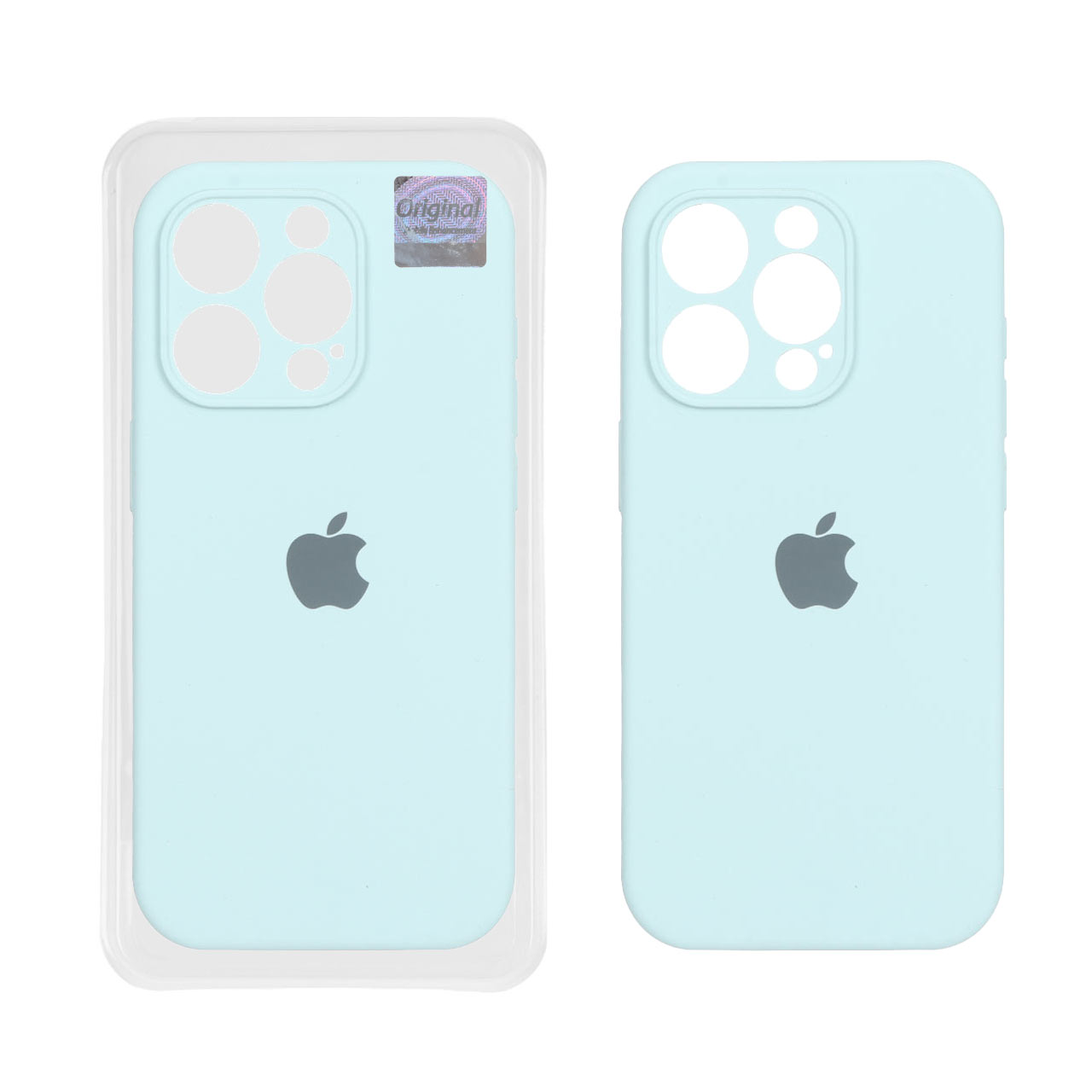 4661036 قاب سیلیکونی پاک کنی اورجینال Master Quality مدل Apple iPhone 15 Pro - آبی کبریتی (پک دار) - تصویر 1