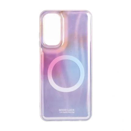 قاب Good Luck ستاره ای دور ژله ای طرح مگ سیف Samsung Galaxy A05s / M14 4G / F14 4G - یاسی
