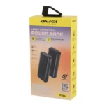 پاوربانک فست شارژ Awei 20000mAh مدل P19K - مشکی - RYL (گارانتی 6 ماهه شرکتی) - تصویر 6