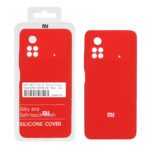 قاب سیلیکونی پاک کنی اورجینال درجه یک Xiaomi Poco X4 Pro - قرمز (پک دار)